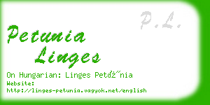 petunia linges business card